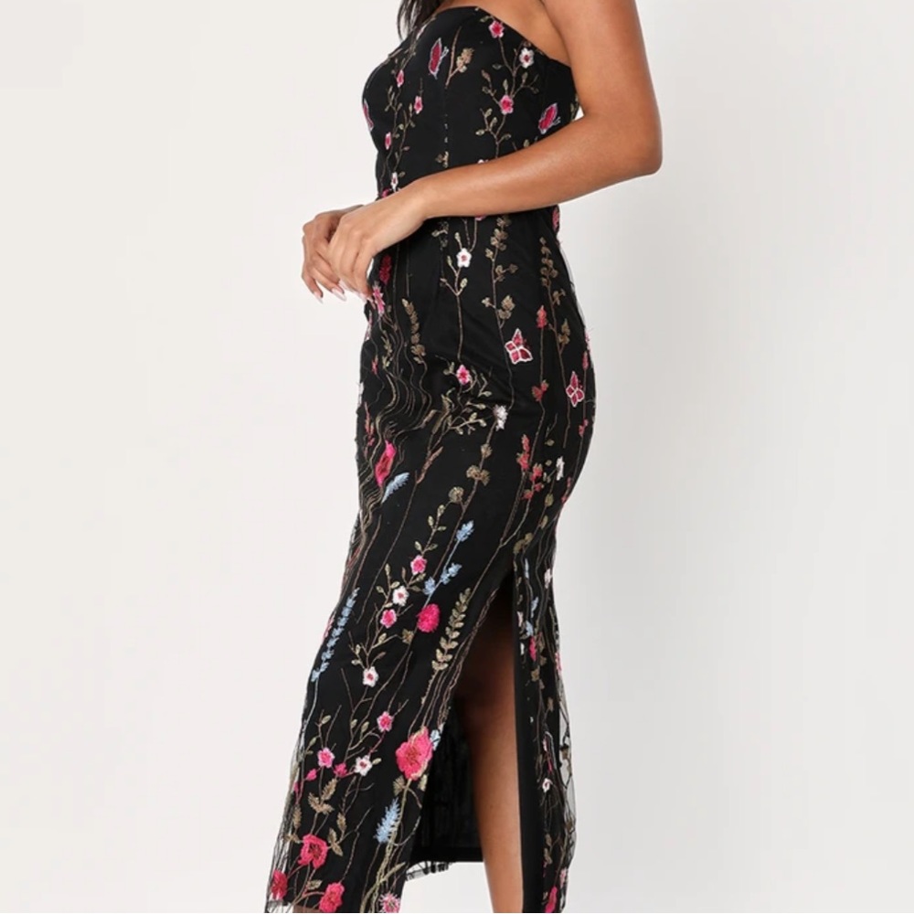 Black midi dress